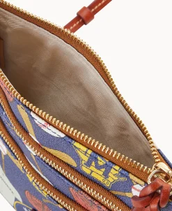 Dooney & Bourke Game Day Ready | Printed Fabric^MLB N S Triple Zip Crossbody