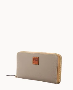 Dooney & Bourke The Pebble Grain Collection | Grab and Go^Pebble Grain Large Zip Around Wristlet