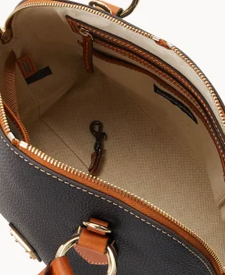 Dooney & Bourke The Pebble Grain Collection | Pebbled Leather^Pebble with Florentine Trim Domed Satchel