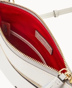 Dooney & Bourke The Saffiano Collection | Textured Leather^Saffiano Double Zip Tassel Crossbody