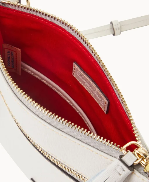 Dooney & Bourke The Saffiano Collection | Textured Leather^Saffiano Double Zip Tassel Crossbody